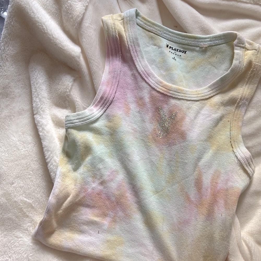 Playboy tank top tie dye size small